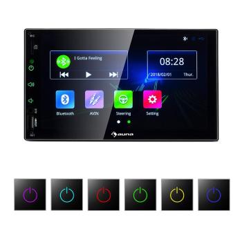 Auna MVD-400 CP, radio auto, 7 " touch screen, 4 x 45 W max., BT, Android Auto, USB, 2 DIN, negru