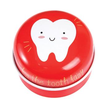 Cutie metalică pentru dinții de lapte Rex London Tooth Fairy, roșu