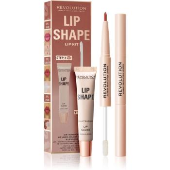 Makeup Revolution Lip Shape Kit set îngrijire buze culoare Chauffeur Nude 1 buc