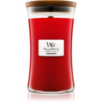 Woodwick Pomegranate lumânare parfumată cu fitil din lemn 609.5 g