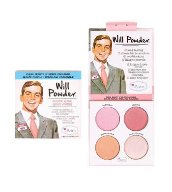 theBalm Paleta de farduri de obraz Will Powder Blush Quad 10 g