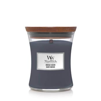 WoodWick Lumânare parfumată in vază medie Indigo Suede 275 g