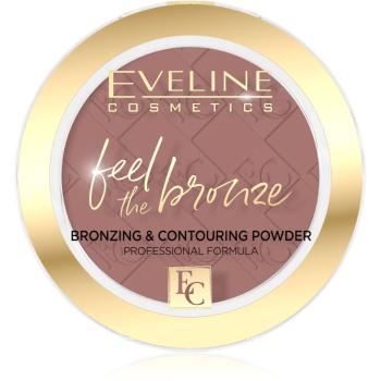 Eveline Cosmetics Feel The Bronze pudră pentru de bronz și contur culoare 02 Chocolate Cake 4 g