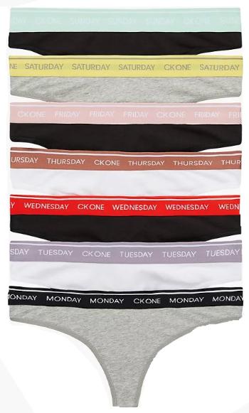 Calvin Klein 7 PACK - tanga pentru femei CK One QF5937E-1VD XL