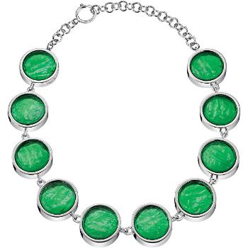 Calvin Klein Colier din alamă cu sticlă șlefuită, verde KJANGN020100