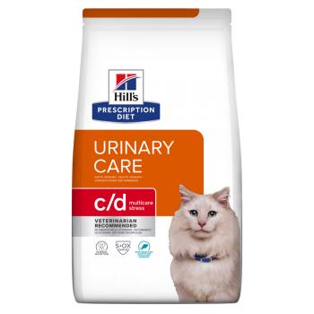 HILL'S Prescription Diet c/d Urinary Care Multicare Stress, Pește oceanic, dietă veterinară pisici, hrană uscată, sistem urinar, sistem nervos & calmante, 400g