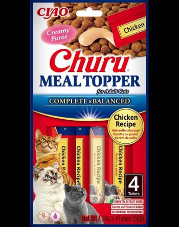 INABA Meal Topper Chicken 4x14 g recompensa crema pentru pisici, cu pui