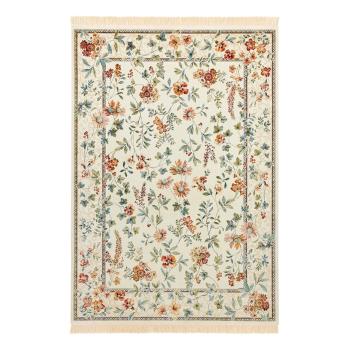 Covor crem din viscoză 160x230 cm Oriental Flowers – Nouristan