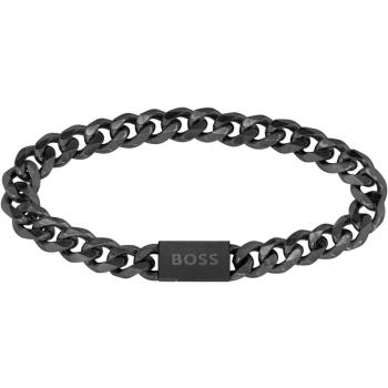 Hugo Boss Brățară neagră elegantă pentru bărbați Chain Link 1580145 19 cm