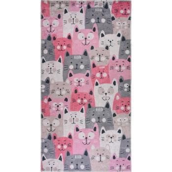 Covor pentru copii roz 80x150 cm Silly Cats – Vitaus