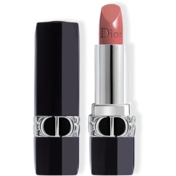 DIOR Rouge Dior ruj cu persistenta indelungata reincarcabil culoare 100 Nude Look Metallic 3,5 g