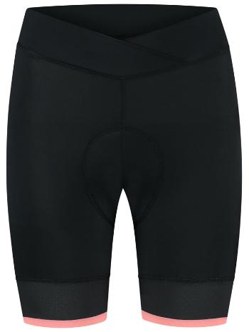 Ciclism feminin pantaloni scurti Rogelli SELECT II cu captuseala cu gel negru / coral ROG351544