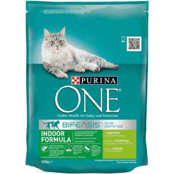 Purina ONE Indoor Cat cu Curcan, 200 g
