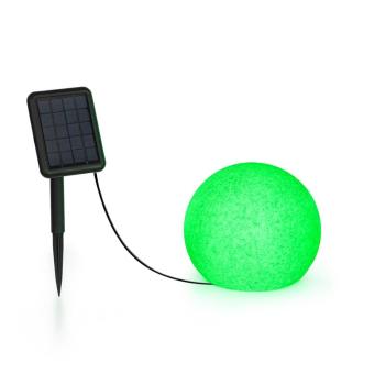 Blumfeldt Shinestone Solar 20, lampă tip bilă, panou solar, Ø 20 cm, LED RGB, IP68, baterie