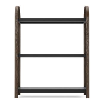 Etajeră neagră/în culoare naturală cu aspect de lemn de nuc 72x90 cm Bellwood – Umbra