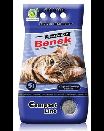 BENEK Super Compact nisip pentru litiera 5 l x 2 (10 l) cu efect de calmare