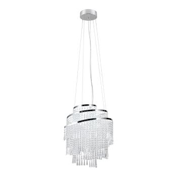 Lustră argintie LED ø 48 cm Pomp – Trio