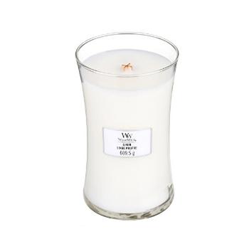 WoodWick Lumânăre parfumată Linen 609,5 g