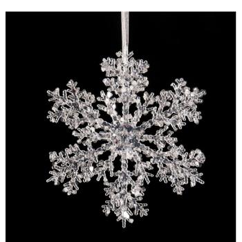 Decorațiune de agățat de Crăciun Unimasa Snow, ⌀ 20 cm