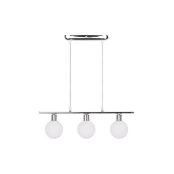 Lustră argintie cu abajur din sticlă 10x52 cm Oden – Candellux Lighting