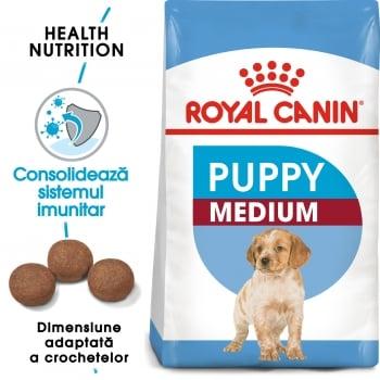 Royal Canin Medium Puppy, hrană uscată câini junior, 4kg