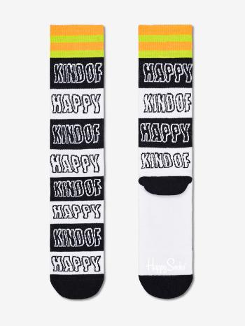 Happy Socks Happy Stripe Crew Șosete Alb Multicolor