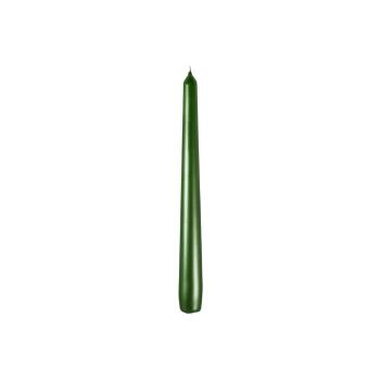 Set 4 lumânări Unipar Metallic, durată ardere 7 h, verde