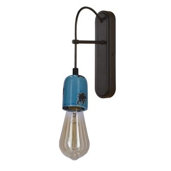 Aplică de perete negru/albastru din metal Vider – Candellux Lighting