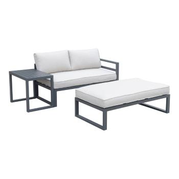 Set mobilier de grădină alb/negru pentru 4 persoane Jackson - Rojaplast