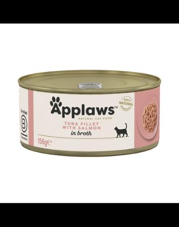 APPLAWS Cat Filet Conserva mancare pisica adulta,cu ton si somon 156 g