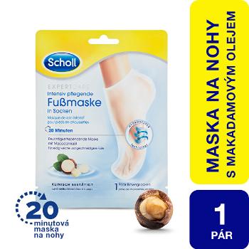 Scholl Mască nutritivă pentru picioare cu ulei de macadamia PediMask Expert Care (Foot Mask) nutritivă (Foot Mask) 1 pereche