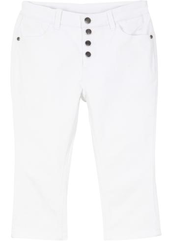 Pantaloni capri fete, twill cu bumbac bio