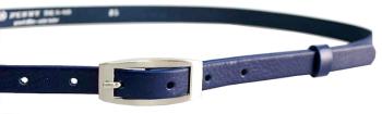 Penny Belts Piele din piele din piele 15-2-56 albastru închis 90 cm