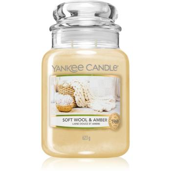 Yankee Candle Soft Wool & Amber lumânare parfumată 623 g