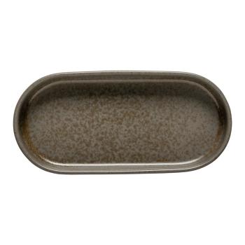 Platou de servire maro din gresie 21x10 cm Redonda – Costa Nova