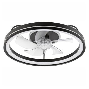 Plafonieră neagră LED cu ventilator Fargo – LAMKUR