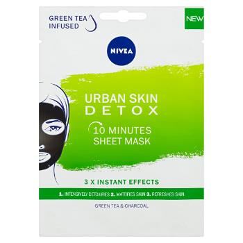 Nivea DetoxMască textilă cu efect de detoxifiere, de 10 minute  Urban Skin (10 Minutes Sheet Mask) 1 bucată