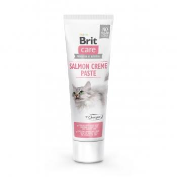 BRIT Care Paste Salmon Creme with Omega-3, recompense funcționale pisici, piele și blană, pastă, 100g