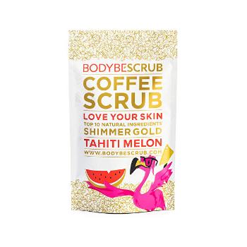 BODYBE Peeling de cafea cu efect lucios Tahiti Meloun (Coffee Scrub Shimmer Gold) 100 g