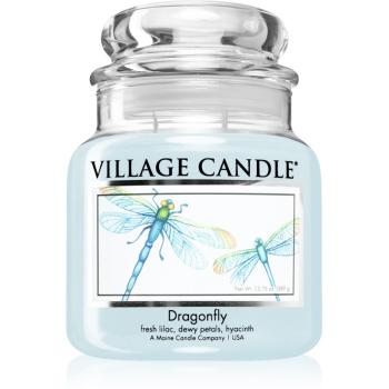 Village Candle Dragonfly lumânare parfumată  (Glass Lid) 389 g
