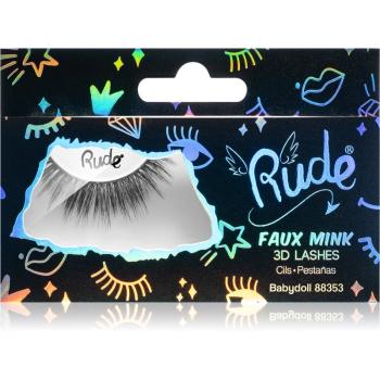 Rude Cosmetics Essential Faux Mink 3D Lashes Pentru fixarea genelor Babydoll