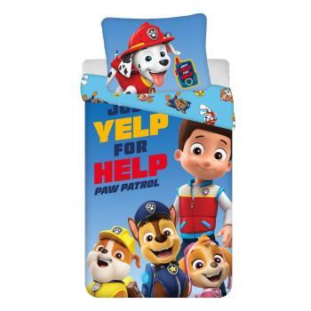 Lenjerie de pat pentru copii din bumbac pentru pat de o persoană 140x200 cm Paw Patrol – Jerry Fabrics