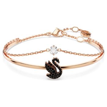 Swarovski Brățară elegantă dublă bronz cu cristale Iconic Swan 5678048 15 cm