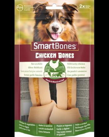 SmartBones Recompense pentru caini, cu pui si legume, medii, 2 buc.
