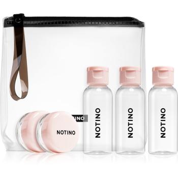 Notino Travel Collection set de călătorii cu 5 sticluțe pentru cosmetice Pink