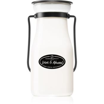 Milkhouse Candle Co. Creamery Linen & Ashwood lumânare parfumată Milkbottle 227 g