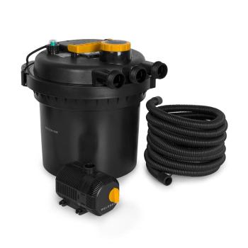 Waldbeck Aquaklar, set filtru de presiune pentru iazuri, 11W curățător UV-C, pompă 35W, furtun 5 m