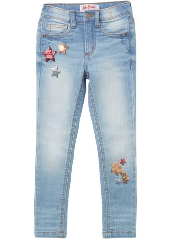 Blugi skinny de fete, cu paiete