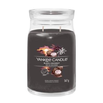 Yankee Candle Lumânare aromatică Signature sticlă mare Black Coconut 567 g