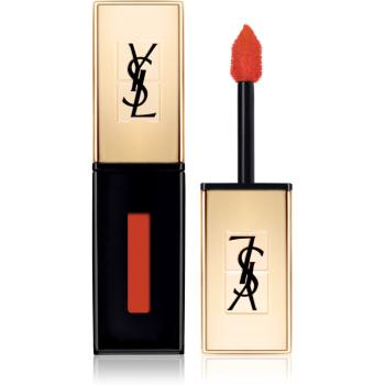 Yves Saint Laurent Vernis À Lèvres Glossy Stain ruj rezistent si luciu de buze. 2 in 1 culoare 08 Orange De Chine  6 ml